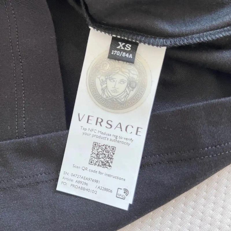 Versace Versace Black Cotton Graphic Short Sleeve T-Shirt 0089 Size US XS / EU 42 / 0 - 5 Thumbnail