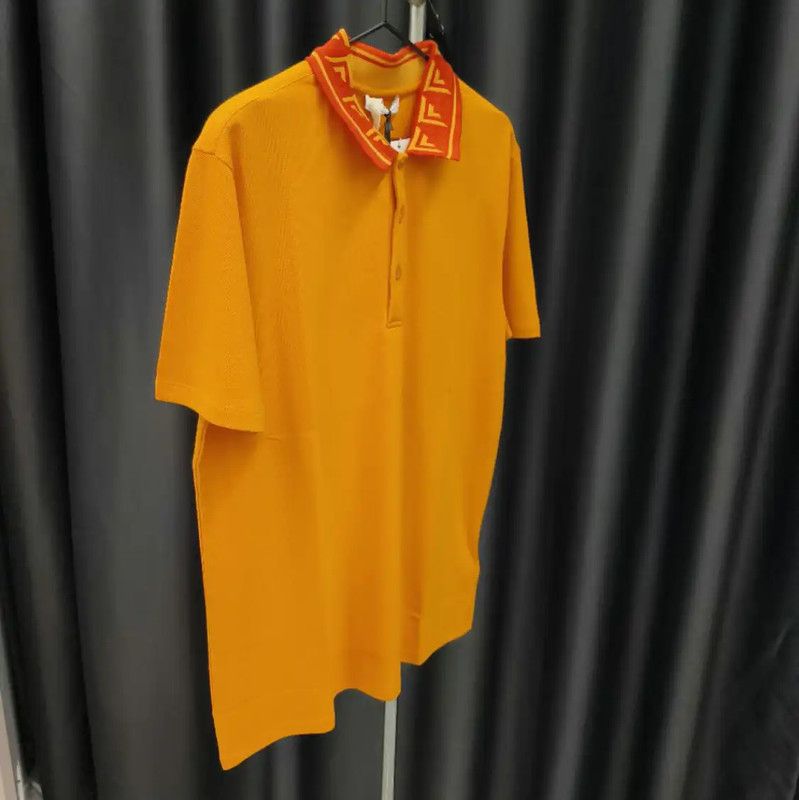 Versace Versace Orange Cotton Men's Polo Shirt 0089 Size US L / EU 52-54 / 3 - 3 Thumbnail