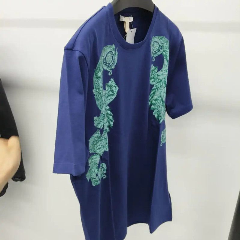 Versace Versace Blue Cotton Men's T-Shirt 0089 Size US S / EU 44-46 / 1 - 3 Thumbnail
