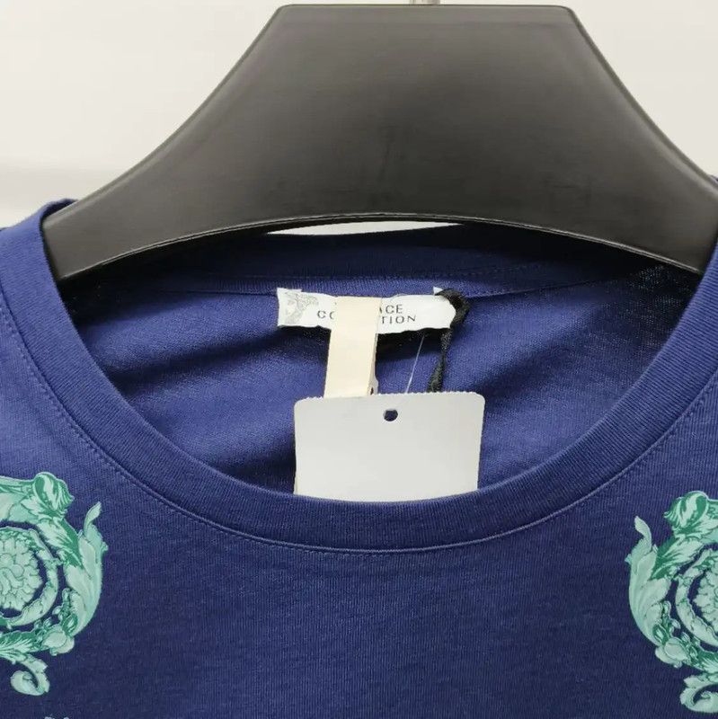 Versace Versace Blue Cotton T-Shirt for Men 0089 Size US L / EU 52-54 / 3 - 4 Thumbnail