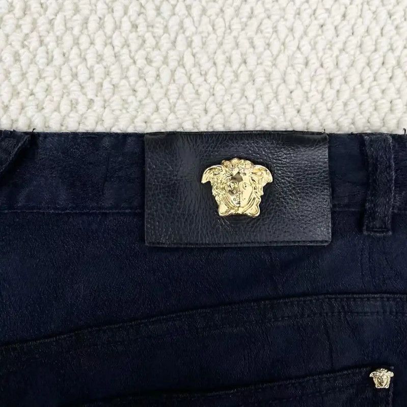 Versace Versace Black Embroidered Denim Casual Pants 0089 Size US 36 / EU 52 - 4 Thumbnail