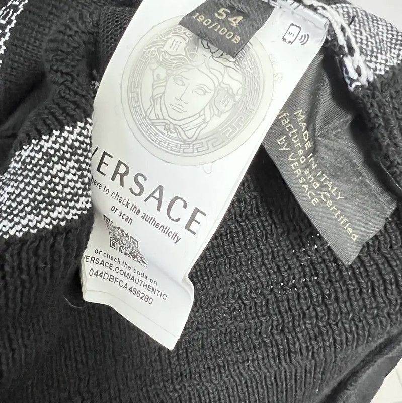 Versace Versace Black Cotton Long Sleeve Pullover Sweater 0089 Size US XXL / EU 58 / 5 - 4 Thumbnail