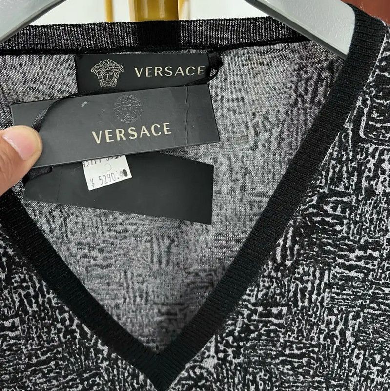 Versace Versace Multicolor Wool Pullover Sweater for Men 0089 Size US M / EU 48-50 / 2 - 2 Thumbnail