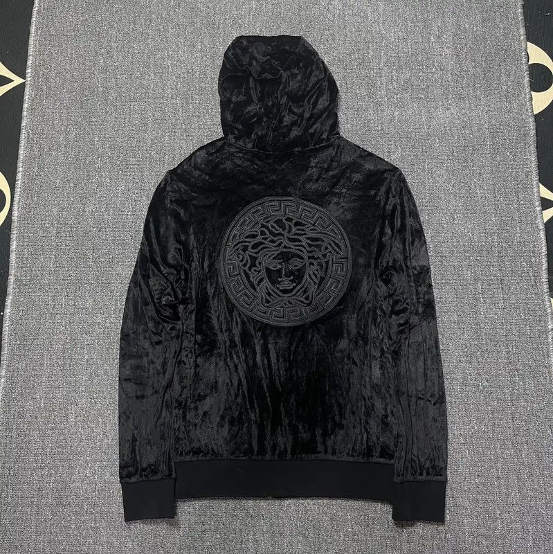 Versace Versace Black Cotton Men's Hooded Jacket 0089 Size US XS / EU 42 / 0 - 2 Thumbnail