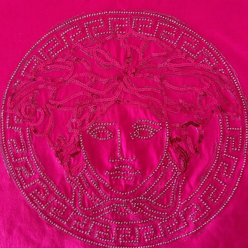 Versace Versace Pink Men's T-Shirt with Logo 0089 Size US L / EU 52-54 / 3 - 8 Thumbnail