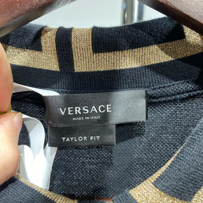 Versace Versace Black Men's Polo Shirt 0089 Size US L / EU 52-54 / 3 - 3 Thumbnail