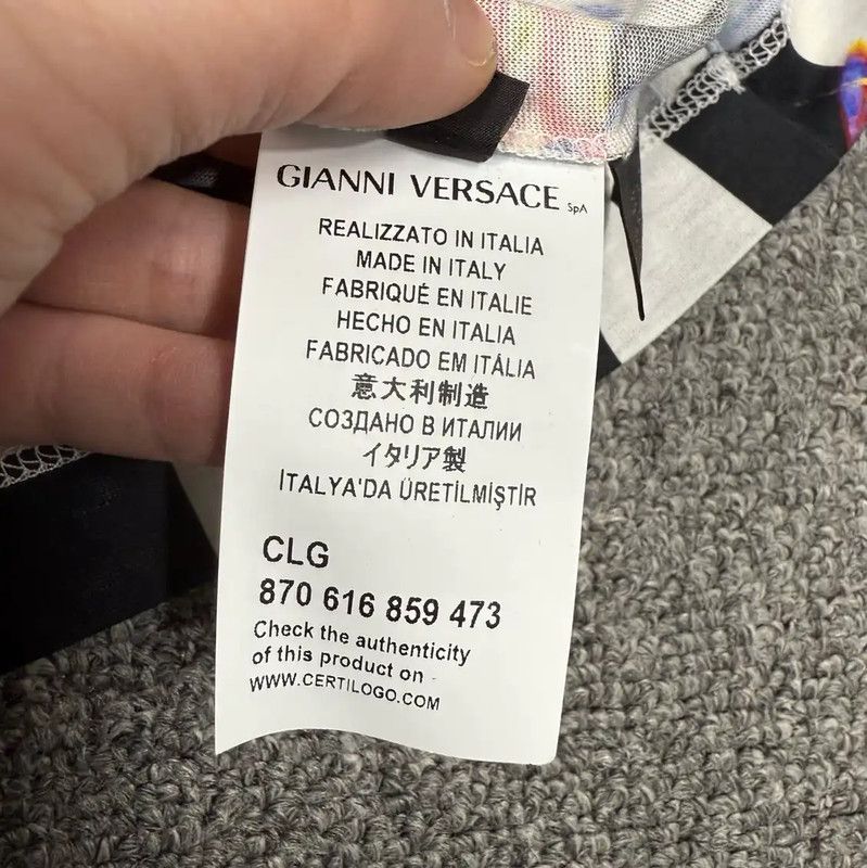 Versace Versace Colorful Checkered Cotton T-Shirt 0089 Size US M / EU 48-50 / 2 - 4 Thumbnail