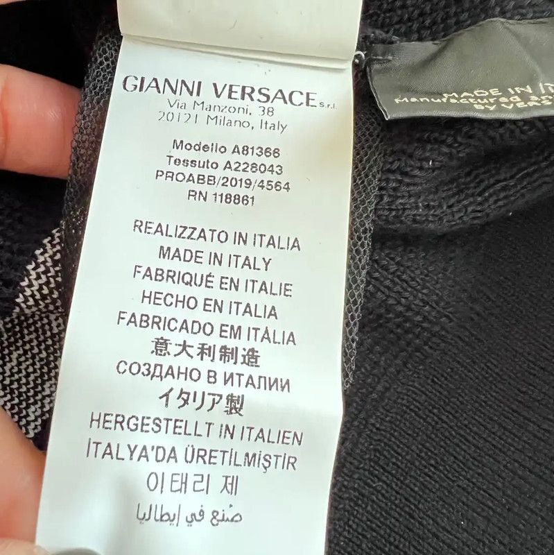 Versace Versace Multicolor Cotton Blend Long Sleeve Sweater 0089 Size US XXL / EU 58 / 5 - 6 Thumbnail