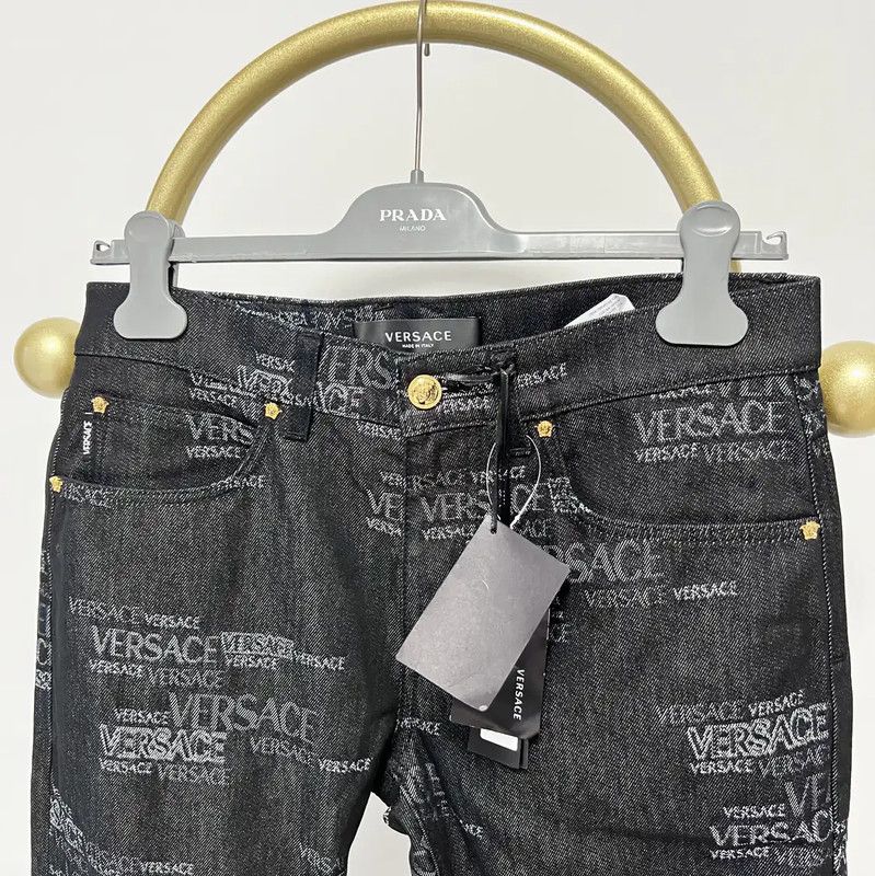 Versace Versace Black Casual Pants for Men 0089 Size US 26 / EU 42 - 2 Thumbnail