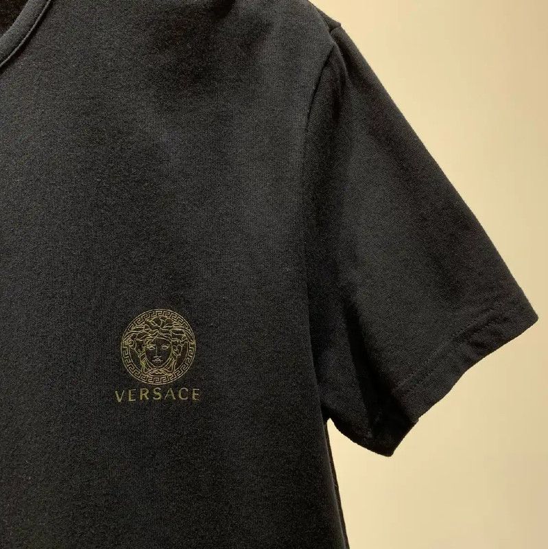 Versace Versace Men's Black Cotton T-Shirt 0089 Size US M / EU 48-50 / 2 - 4 Thumbnail