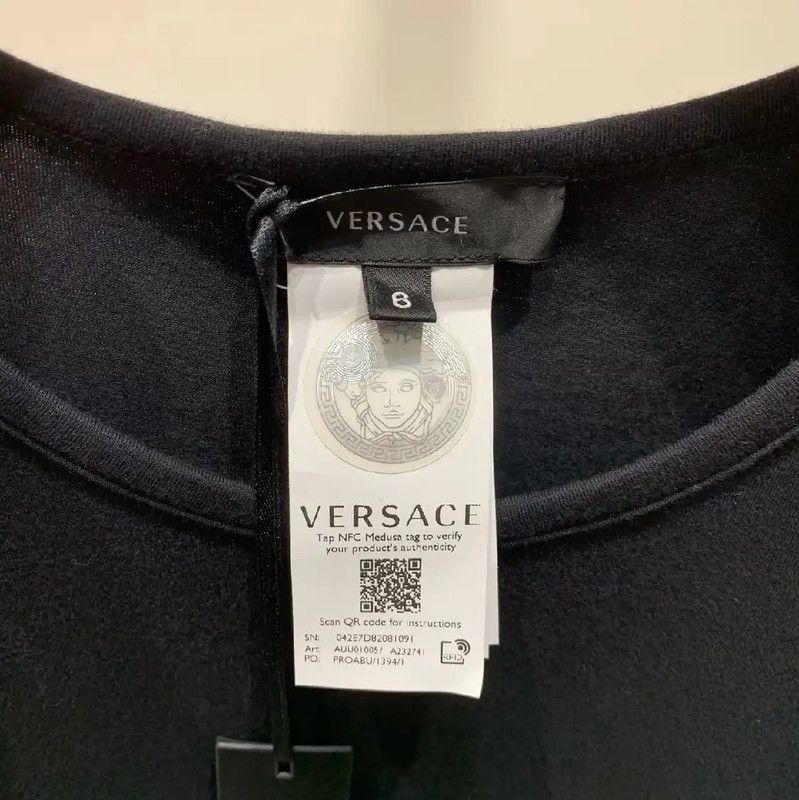 Versace Versace Men's Black Cotton T-Shirt 0089 Size US M / EU 48-50 / 2 - 3 Thumbnail