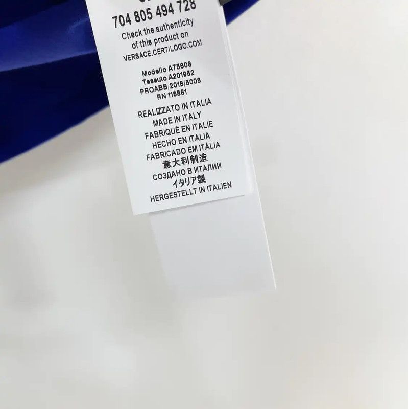 Versace Versace L-size Blue Cotton Short Sleeve T-shirt 0089 Size US L / EU 52-54 / 3 - 6 Thumbnail