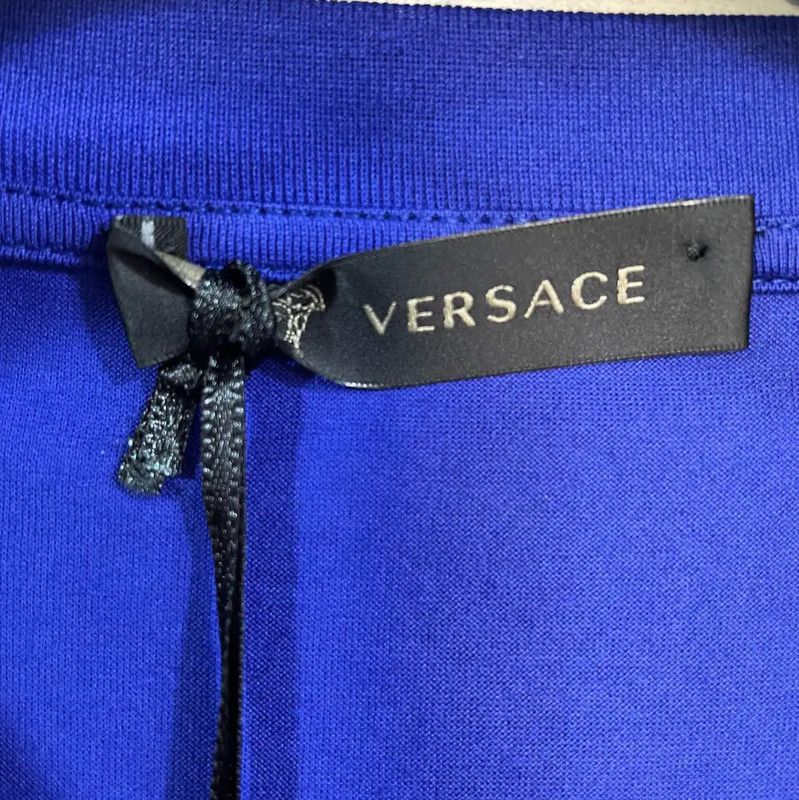 Versace Versace L-size Blue Cotton Short Sleeve T-shirt 0089 Size US L / EU 52-54 / 3 - 4 Thumbnail