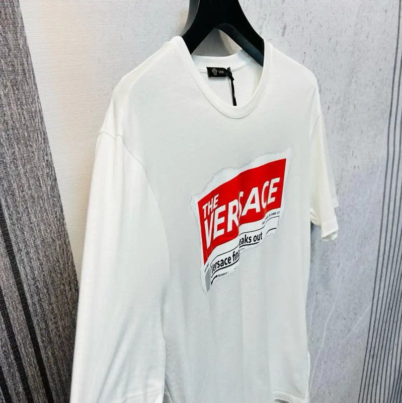 Versace Versace Men's Logo T-Shirt in White 0089 Size US L / EU 52-54 / 3 - 3 Thumbnail
