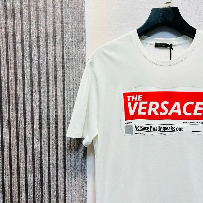 Versace Versace Men's Logo T-Shirt in White 0089 Size US L / EU 52-54 / 3 - 7 Thumbnail