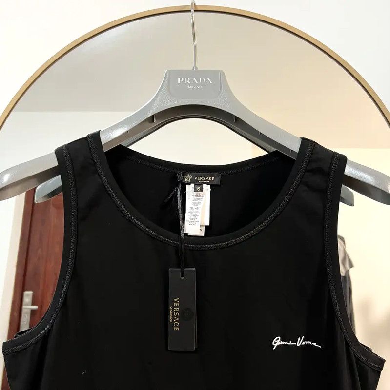 Versace Versace Black Sleeveless Men's T-Shirt 0089 Size US S / EU 44-46 / 1 - 2 Thumbnail