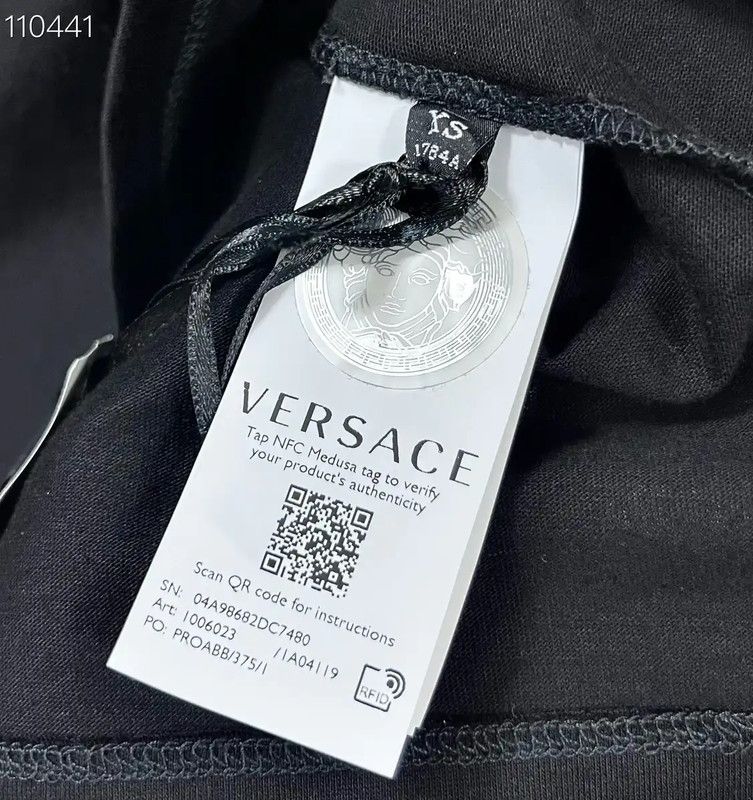Versace Versace Black Men's T-Shirt with Graphic Logo 0089 Size US XS / EU 42 / 0 - 4 Thumbnail