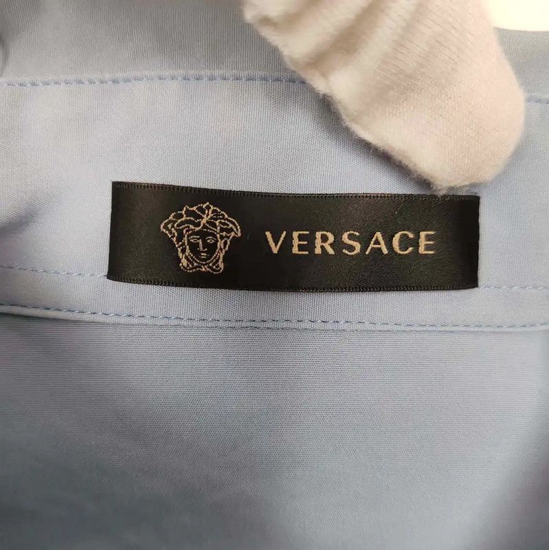 Versace Versace Men's Long Sleeve Blue Shirt 0089 Size US L / EU 52-54 / 3 - 3 Thumbnail