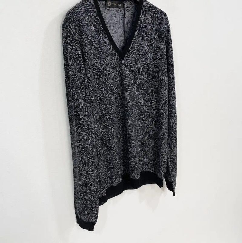 Versace Versace Gray Wool Men's Long Sleeve Sweater 0089 Size US S / EU 44-46 / 1 - 3 Thumbnail