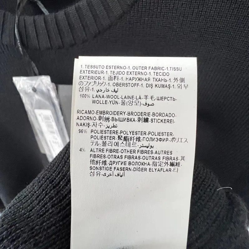 Versace Versace Men's Black Wool Sweater with Embroidery 0089 Size US XXL / EU 58 / 5 - 7 Thumbnail