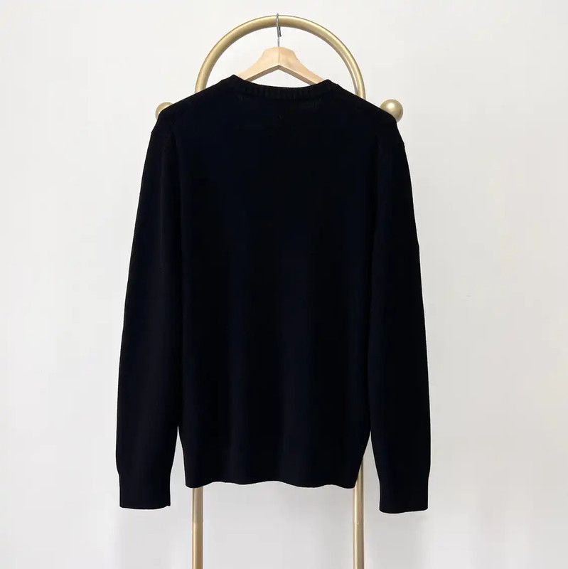 Versace Versace Men's Black Wool Sweater with Embroidery 0089 Size US XXL / EU 58 / 5 - 5 Thumbnail