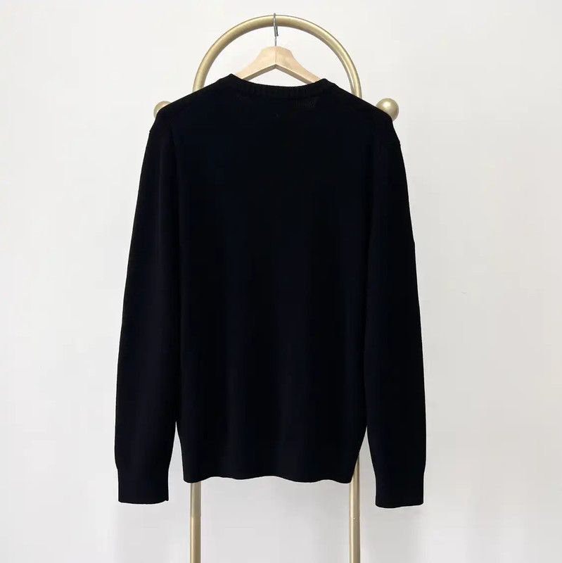 Versace Versace Men's Black Wool Long Sleeve Sweater 0089 Size US XL / EU 56 / 4 - 9 Thumbnail
