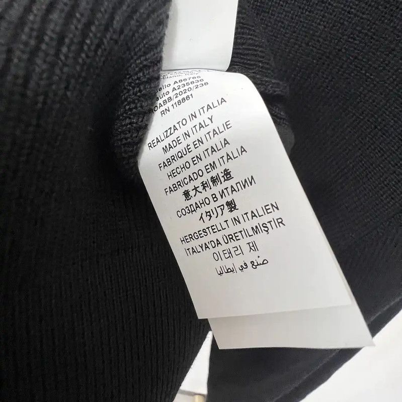 Versace Versace Men's Black Wool Long Sleeve Sweater 0089 Size US XL / EU 56 / 4 - 6 Thumbnail