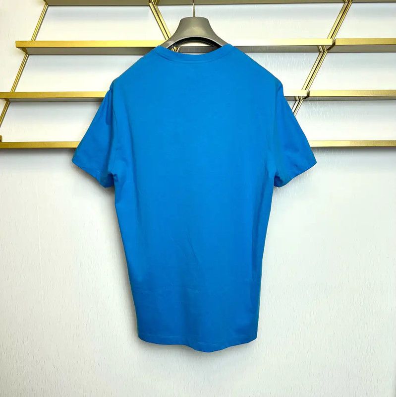 Versace Versace Summer Light Blue Cotton Embroidered Tee 0089 Size US M / EU 48-50 / 2 - 4 Thumbnail