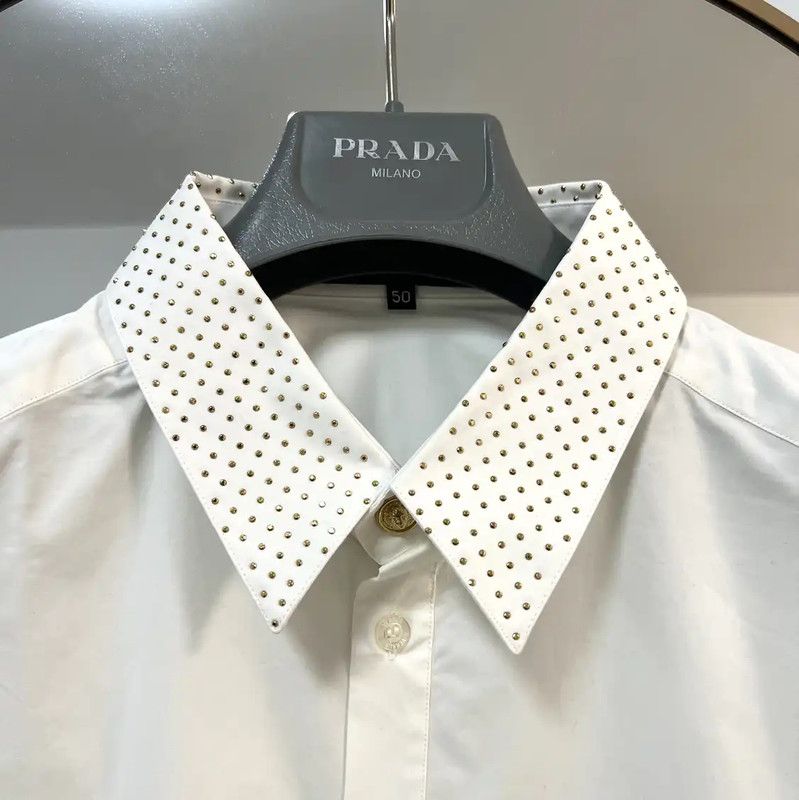 Versace Versace White Cotton Long Sleeve Shirt for Men 0089 Size US L / EU 52-54 / 3 - 3 Thumbnail