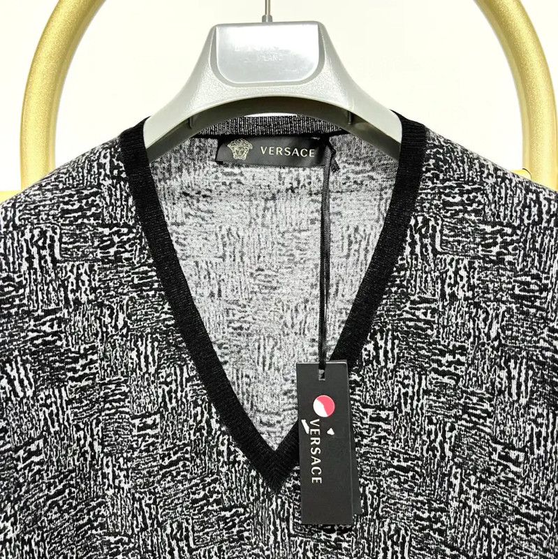 Versace Versace Multicolor Wool Long Sleeve Pullover Sweater 0089 Size US L / EU 52-54 / 3 - 2 Thumbnail