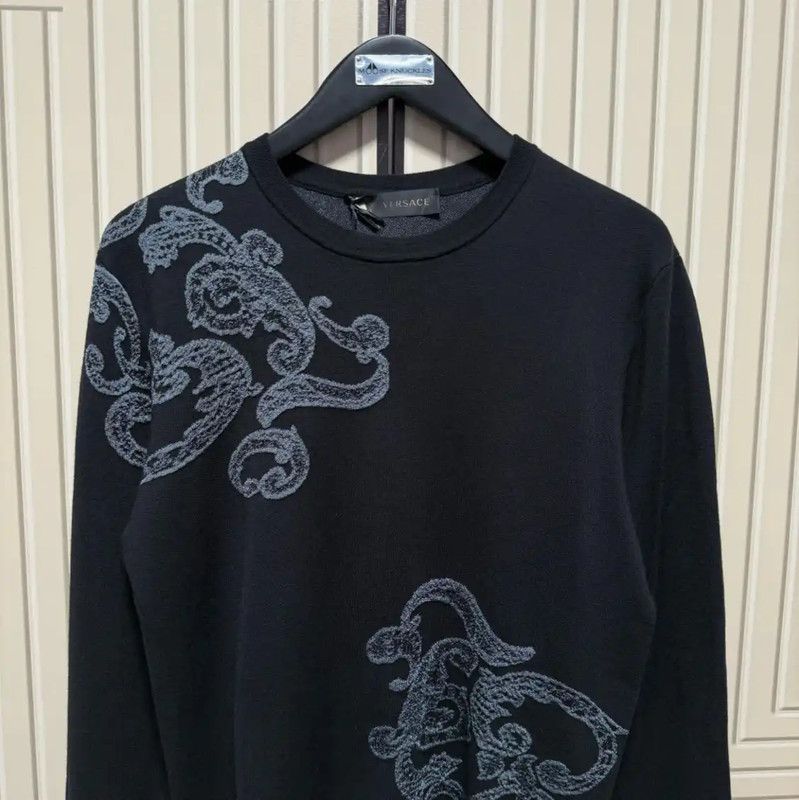 Versace Versace Black Wool Blend Pullover Sweater 0089 Size US M / EU 48-50 / 2 - 4 Thumbnail