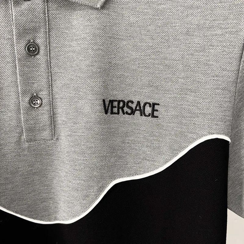Versace Versace Men's Summer Colorblock Polo Shirt 0089 Size US M / EU 48-50 / 2 - 3 Thumbnail