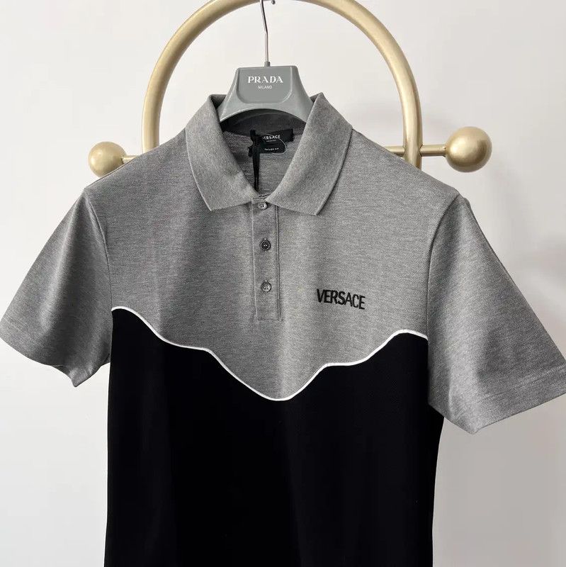 Versace Versace Men's Summer Colorblock Polo Shirt 0089 Size US M / EU 48-50 / 2 - 4 Thumbnail
