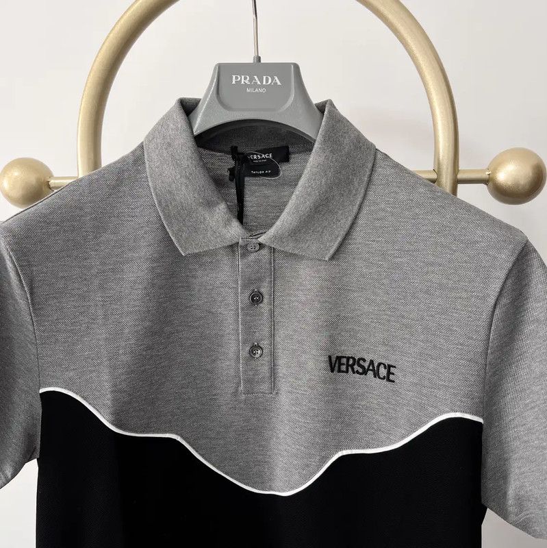 Versace Versace Men's Summer Colorblock Polo Shirt 0089 Size US M / EU 48-50 / 2 - 2 Thumbnail