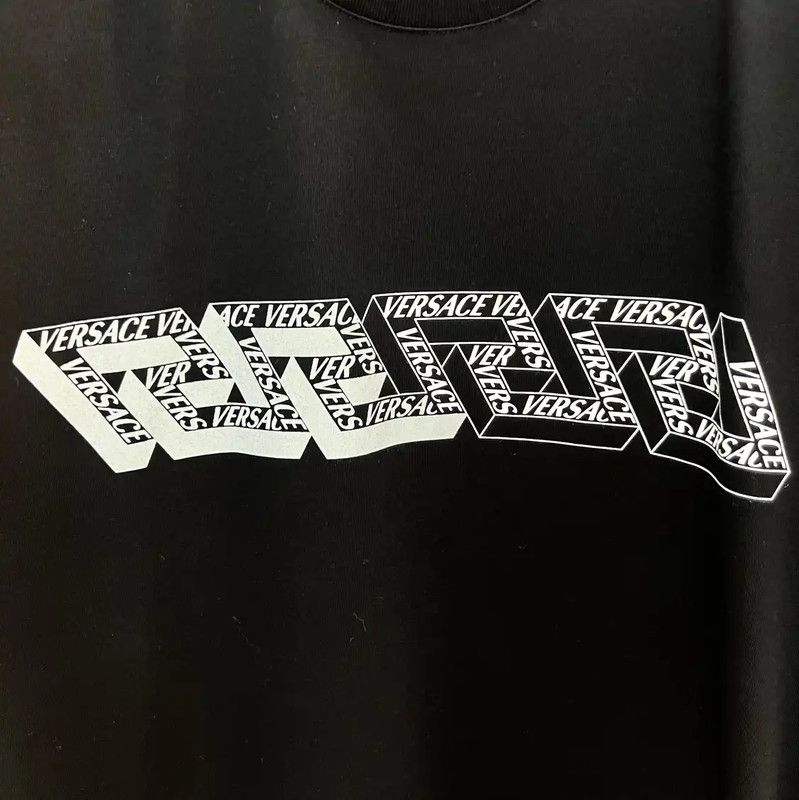 Versace Versace Black Cotton Short Sleeve T-Shirt 0089 Size US XS / EU 42 / 0 - 2 Thumbnail