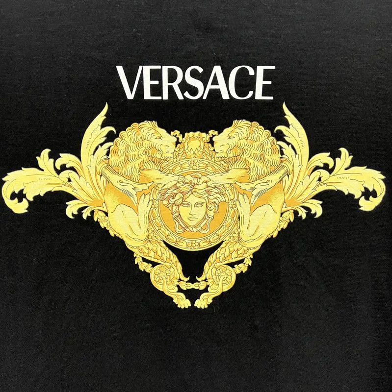 Versace Versace Black Cotton Short Sleeve T-Shirt 0089 Size US XL / EU 56 / 4 - 3 Thumbnail