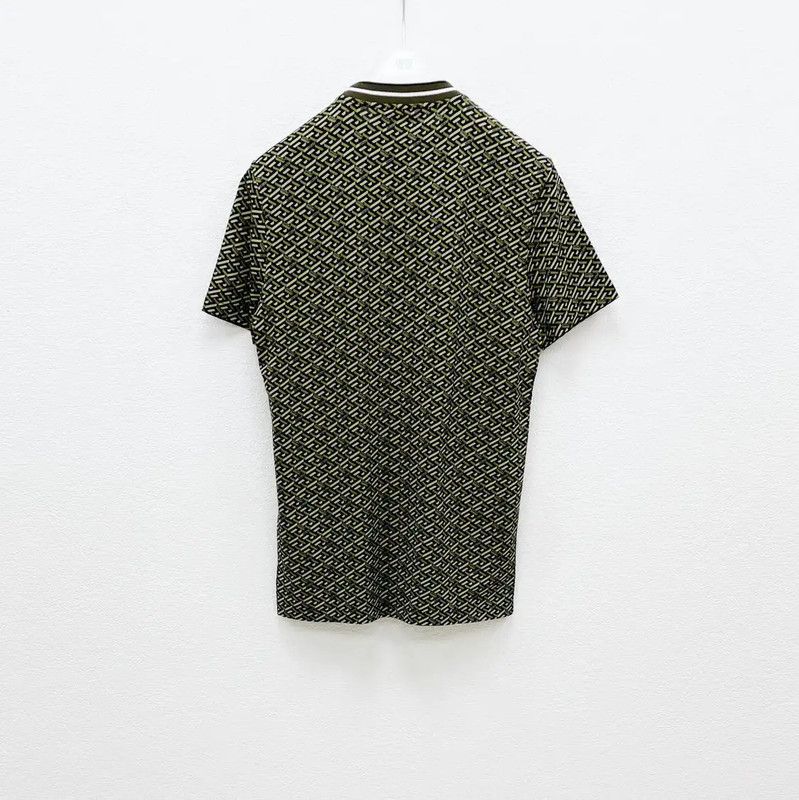 Versace Versace Green Printed Cotton Short Sleeve T-Shirt 0089 Size US L / EU 52-54 / 3 - 4 Thumbnail