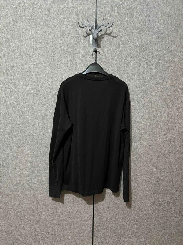 Versace Versace Black Cotton Medusa Long Sleeve Tee 0089 Size US M / EU 48-50 / 2 - 2 Thumbnail