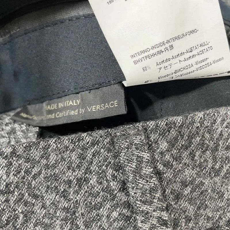 Versace Versace Gray Wool Casual Men's Pants 0089 Size US 26 / EU 42 - 4 Thumbnail