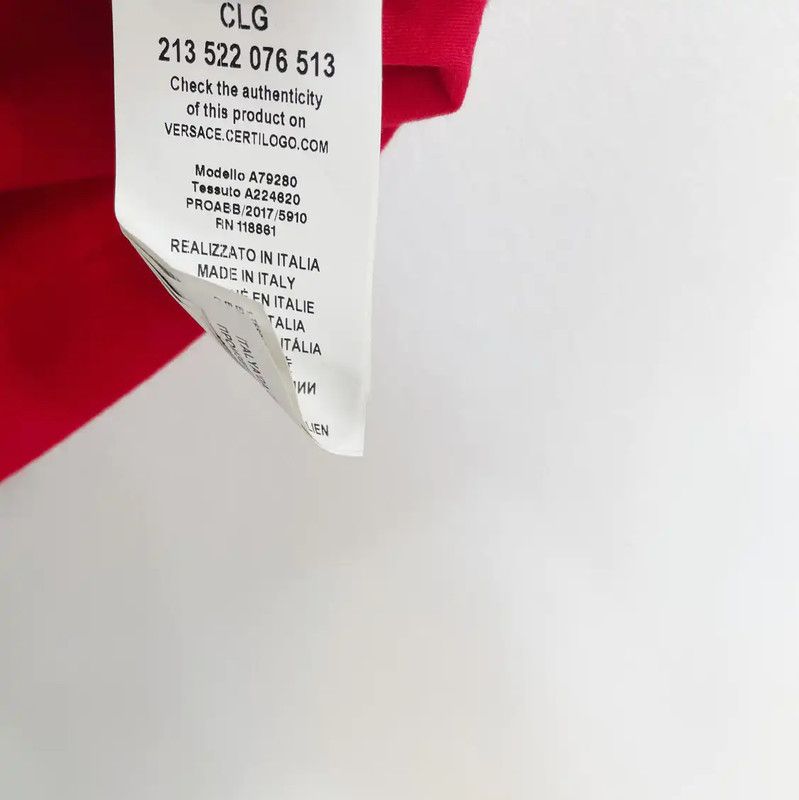 Versace Versace Red Cotton Short Sleeve T-Shirt 0089 Size US XS / EU 42 / 0 - 5 Thumbnail