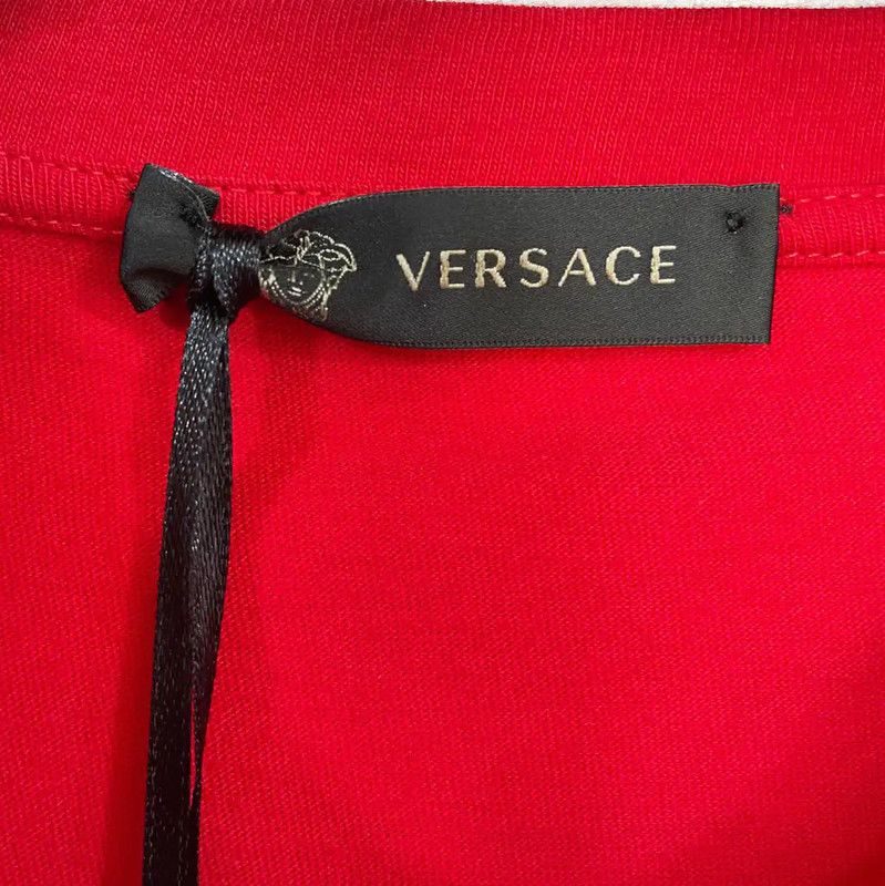 Versace Versace Red Cotton Short Sleeve T-Shirt 0089 Size US XS / EU 42 / 0 - 4 Thumbnail