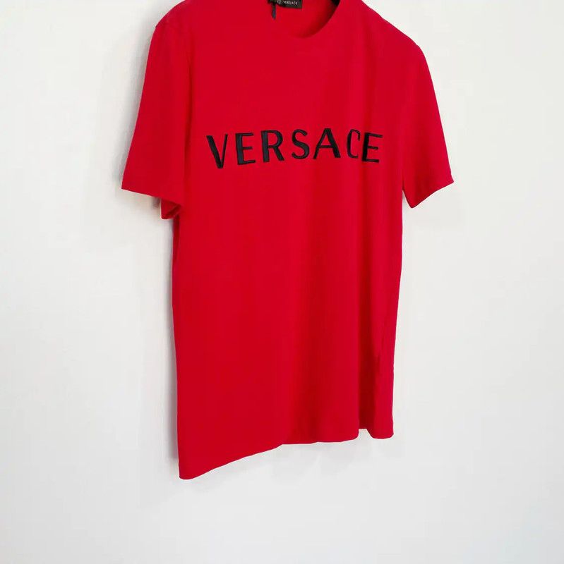 Versace Versace Red Cotton Short Sleeve T-Shirt 0089 Size US XS / EU 42 / 0 - 3 Thumbnail