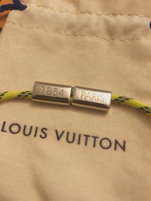 Louis Vuitton, Jewelry, Louis Vuitton Fluo Neon Green Gold Cord Bracelet