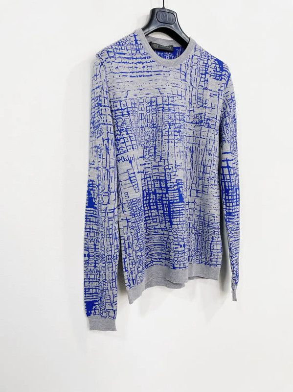 Versace Versace Blue Wool Pullover Sweater for Men 0089 Size US S / EU 44-46 / 1 - 3 Thumbnail