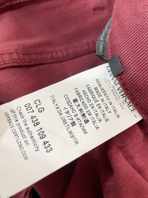 Versace Versace Men's Red Denim Casual Pants 0089 Size US 30 / EU 46 - 5 Thumbnail