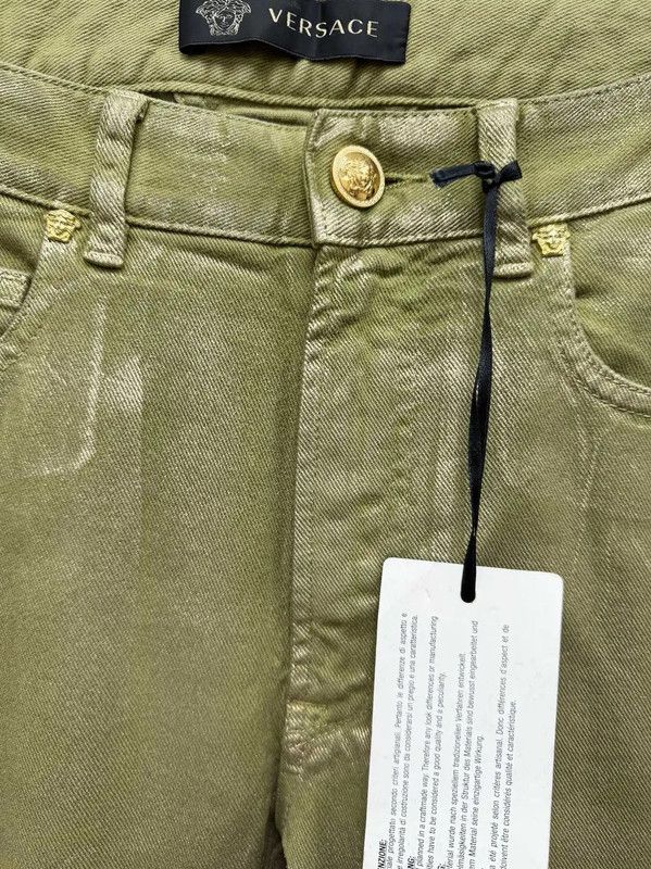 Versace Versace Casual Olive Green Denim Pants 0089 Size US 26 / EU 42 - 4 Thumbnail