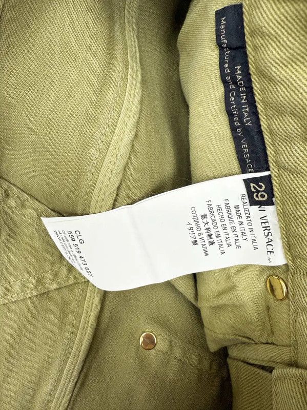 Versace Versace Casual Olive Green Denim Pants 0089 Size US 26 / EU 42 - 7 Thumbnail