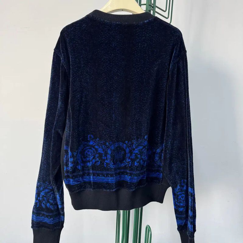 Versace Versace Black Cotton Floral Print Sweatshirt 0089 Size US S / EU 44-46 / 1 - 3 Thumbnail