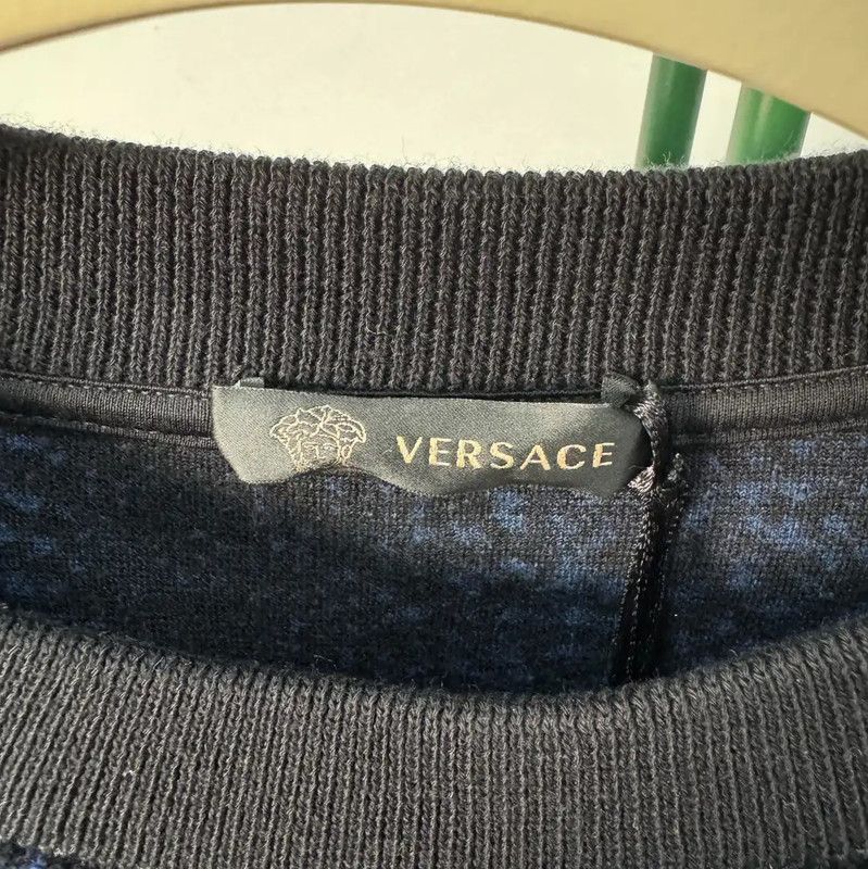 Versace Versace Black Cotton Floral Print Sweatshirt 0089 Size US S / EU 44-46 / 1 - 2 Thumbnail