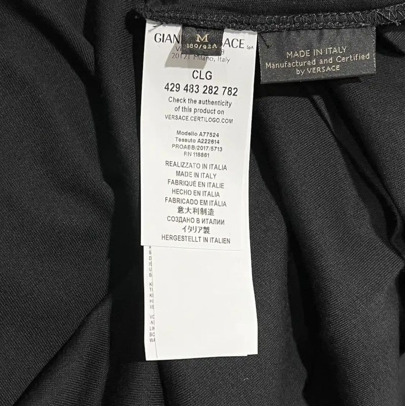Versace Versace Black Cotton Long Sleeve T-Shirt 0089 Size US L / EU 52-54 / 3 - 7 Thumbnail